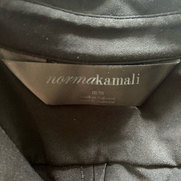Norma kamali black long sleeved dress shirt - Picture 3 of 5
